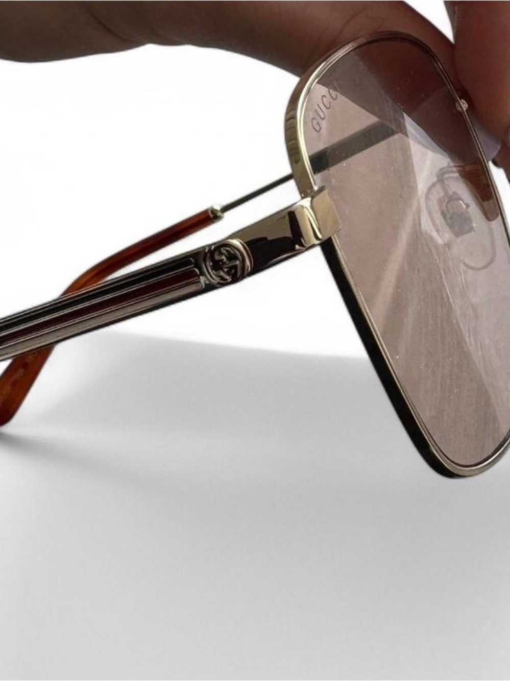 Gucci Brown Gradient Square Sunglasses - Picture 5 of 5